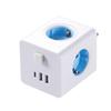 Multiple Wall Socket Standard Hub 6 In 1 Tee Sockets with 2 USB Ports &PD Port &3 AC Outlets &Power Switch 2500W Power Adapter for Home Office Travel