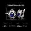 925 Sterling Silver Earrings Natural Filled Blue Sapphire Real Gemstones Light Luxury Fine Jewelry for Women's Valentines Gifts