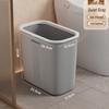 Compact Bathroom Corner Trash Can with Press-Down Lid