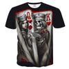 New Casual Skull Poker Printed T-Shirt Men Short Sleeve Tee Shirt Homme Black Design Tee Tops Male Summer Tops 3d T Shirt