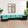 Day and Night - Day and Night 7-piece Garden Furniture Set and Black Synthetic Rattan Cushions