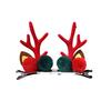 1 Pair Kids Reindeer Antler Hair Clips Soft Plush Christmas Hairpin for Baby Girl Toddler Cute Photo Prop Party Hair Accessory