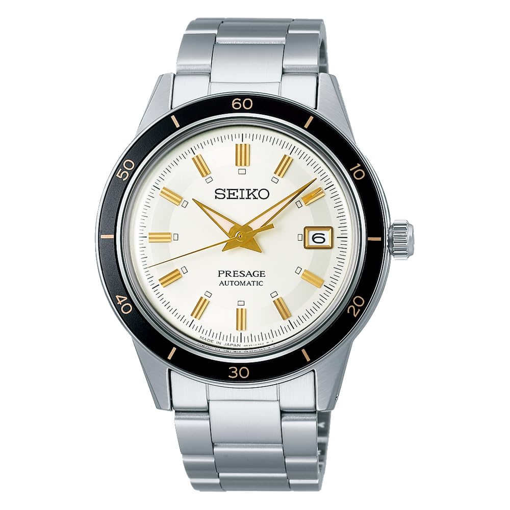 [Seiko Watch] Men's Presage Basic Line Style60's Silver Watch SARY193 with 3 Hands + Date