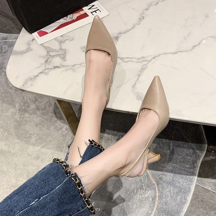Women's Pointed Toe Slingback High Heels Summer Open Toe Sandals