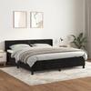3130915 vidaXL Divan Bed with Mattress Black 180x200 Cm Velvet