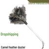 Ostrich Feather Duster with Solid Wood Handle for Efficient Cleaning