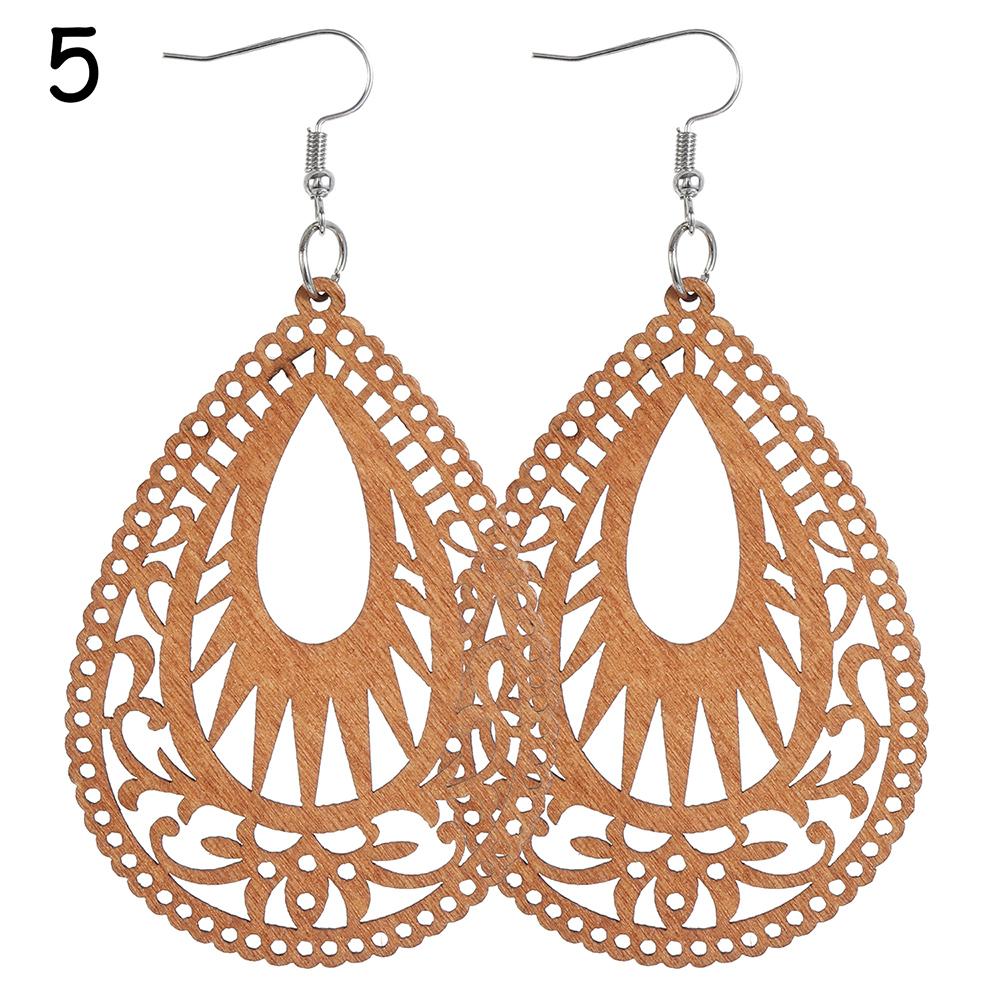Jewelry Bohemian Wooden Earring Making African Pendant Dangle Earrings