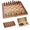 3in1 Large FOLDING WOODEN CHESS SET Board Game Checkers Backgammon Draughts Toy