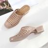 Women's Summer Mid-Heel Beach Slippers: Non-Slip, Fashionable Korean Style with Thickened Sole