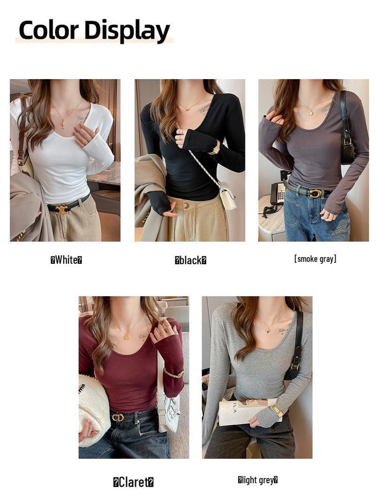 Women's Modal V-Neck Slim Fit Long Sleeve Top - Autumn/Winter Design