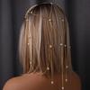 Women Headband with Imitation Pearls Tassel Droplet Design Wedding Hair Hoop Birthdays Parties Hair Accessory