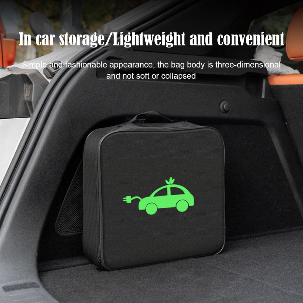 Charging Guns Storage Bag Jumper Cable Bag Waterproof Flame-retardant EV Car Rechargeable Gun Storage Organizer