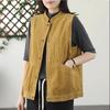 Vest for Women Cotton Sleeveless Linen Denim Vest Oversize Vintage Versatile Casual Buttons Vest