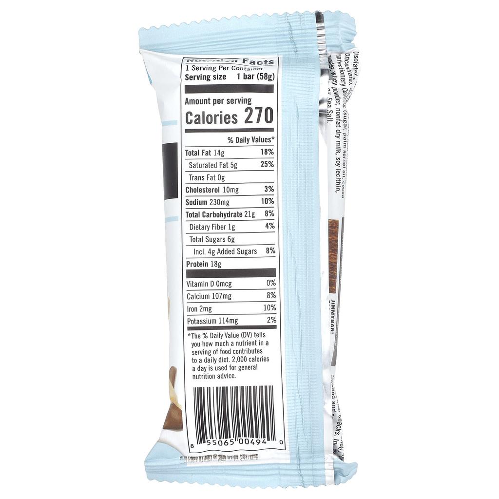 JiMMY! Beneficial Bar, Protein Bar, Chocolate Peanut Butter, 12 Packs, 58g (2.05oz) Each