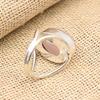 Rose Quartz Gemstone Handmade Solid 925 Sterling Silver Ring Jewelry