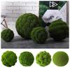 DIY Faux Green Plants Eternal Life Flocking Green Ball Artificial Moss Ball Hotel Decoration