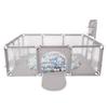 Baby Playpen Big Size Playground with 200 Balls for Kids, Grey:pearl/grey/transparent/mint