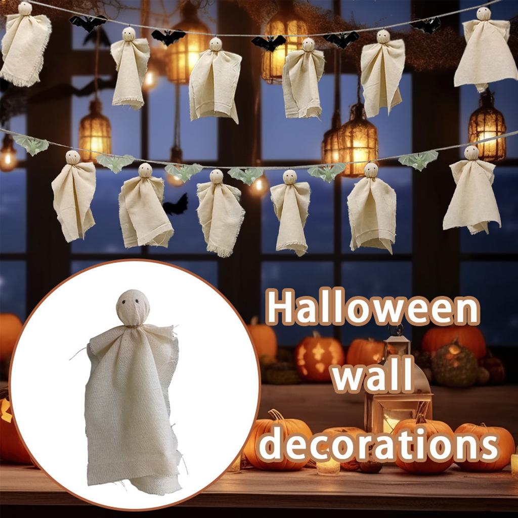 Halloween Ghost And Bats Pendants, Creative Holiday Atmosphere Pendants
