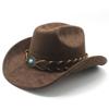 Suede Cowboy Hat Tibetan Accessories Men'S Jazz Top Hat Cowboy Hat