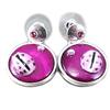 [G0391] - Purple 'Nacre En Folie' Designer Earrings
