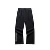 Comfortable Casual Simple Straight Leg Mid Rise Loose Knit Sports Pants Women Bottoms Basic-Black 162518304-3