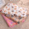 Cute Warm Pet Dog Bed Mat Cover for Small Medium Large Cat Dog Towl Paw Handcrafted Print Puppy Pet Fleece Soft Blanket Dog Winter Sleeping Mat