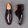 Fashion Designer Fashion New Men's Glossy Lace Up Patent Leather Oxford Shoes Male Causal Flats Homecoming Prom Wedding Dress Footwear