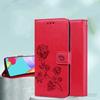 Book Case For Samsung Xiaomi Redmi iPhone OPPO Realme Honor 3D Cute Flower Leather Flip Wallet Cover Soft Men Women Gift with Lanyard Card Slots Stand