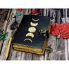 Sun and Moon Handmade Deckle Paper Journal for Men and Women7/5 Grimoire Spell Notebook for Traveling Sketchbook Poetry Book