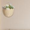 Faux Rattan Wall Hanging Storage Basket, Multipurpose Decorative Flower Handmade