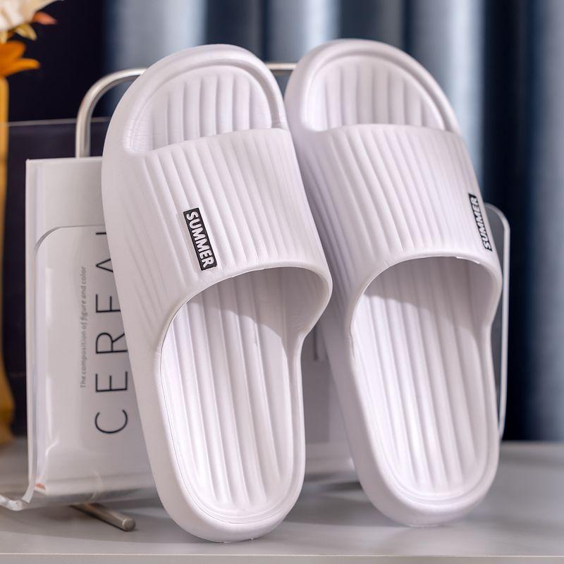 Men New EVA Summer Slippers Non-Slip Thick-Soled Indoor Couple Sandals for Home Bathroom Wear
