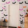 32PCS 3D Pink Bats Halloween Decoration PVC Wall Decal  Halloween Party Decorations