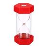 PATIKIL 2-Minute Hourglass, Hexagonal Small Hourglass with Resin Cover, Countdown Hourglass for Games, Kitchen, Party Favors, DIY Decorations (Red)