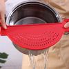 Creative Plastic Drain Basket Wash Rice Filter Leak Proof Baffle Kitchen Gadget Pot Side Drainer