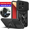 Slide Camera Cover for Redmi Note 13 Pro 4G Case Ring Stand Protective Phone Funda for POCO M6 Pro Redmi Note 13 Pro 4G Capa