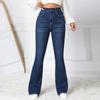 Girls Fashion Stretch High Waist Slim Slim Slim Pants New Back Pocket Embroidered Jeans