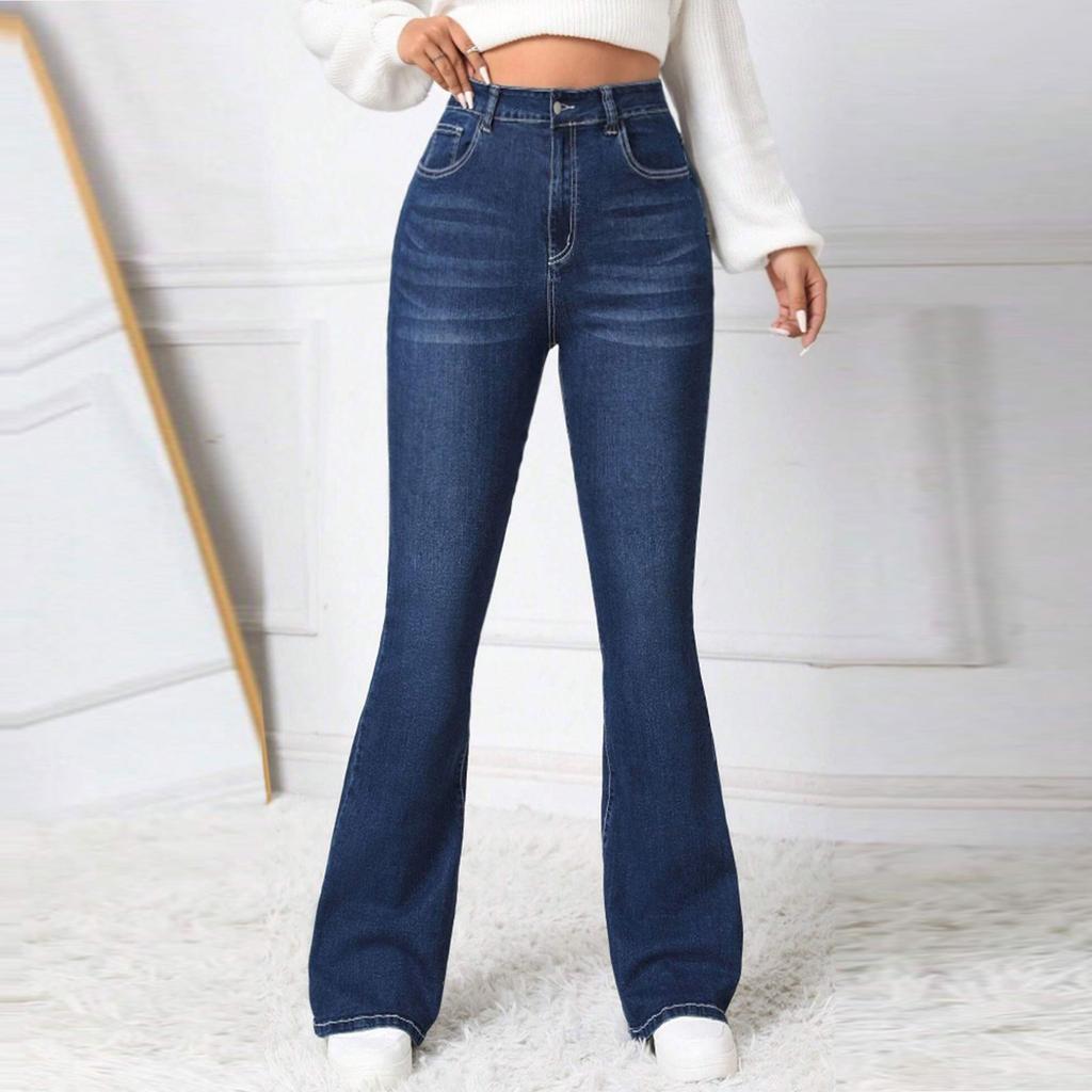 Girls Fashion Stretch High Waist Slim Slim Slim Pants New Back Pocket Embroidered Jeans