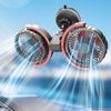 All Voltage Car Cooling Fan 5V 12V 24V Dual Head High Wind 360° Adjustable Mount Universal Auto Accessory for Any Vehicle