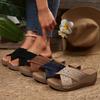 Large Size Wedge Heel Cross with Slippers Women's Summer New Hollow Fashion Sandals Women