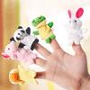 10Pcs/Lot Cartoon Animal Velvet Finger Puppet Children Toys Cute Kids Doll Plush Soft Toys Gift