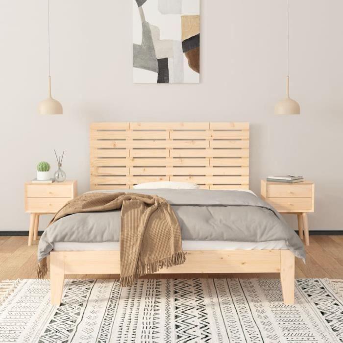 824728 vidaXL Wall-mounted Headboard 126x3x63 Cm Solid Pine Wood