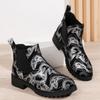 New Big Size Women Boots Embroider Loafers Elegant Leisure Flats Vintage Mocassins Party Formal Women Shoes Tendencia