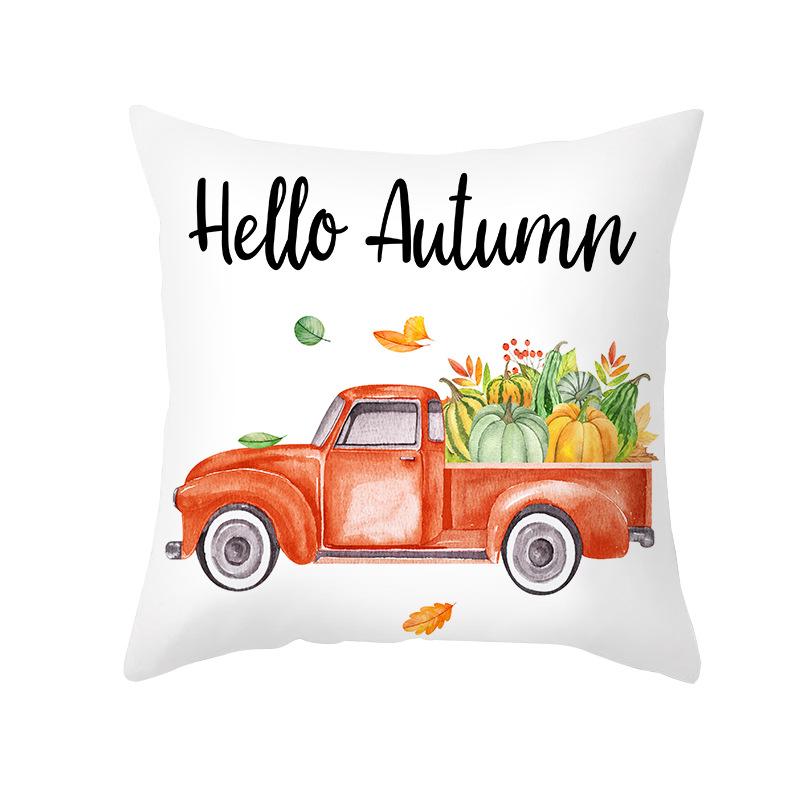 45x45cm Thanksgiving Decoration Maple Pumpkin Autumn Decoration Pillowcase Sofa Seat Cushion Cover Party Decoration Home Decor