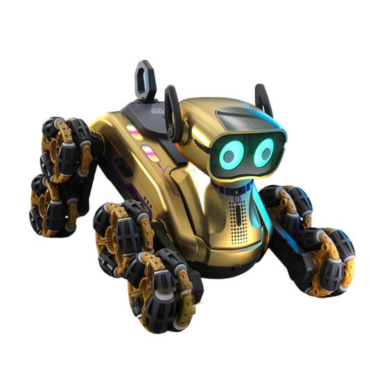 Remote Control Smart Robot Dog 8WD 360 Degrees Rotating Electric Robot with Music Light Toddlers Boys Girls Educational RC Stunt Car Puppy Toy