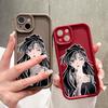 Soft Silicone Square Ladder Printing Pattern Phone Casing Full Cover Camera Shockproof Protection Rubber Case for iPhone Infinix Tecno OnePlus