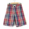 Unused Half Pants XL Men Inseam 29cm Multi-Color Check(USED)