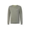 Fitness Casual Comfortable Soft Pullover Round Neck Long Sleeve Sweatshirt Men Sweatshirt Smoke-Olive Khaki A11M511218F-DK
