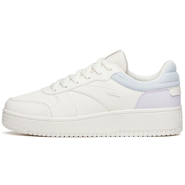 Anta Trendy Versatile Wear-Resistant Non-Slip Low-Top Skate Shoes Women Sneakers White Purple 922128068-4