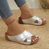Fashion Summer Women Slippers Shoes Woman Leather Pu Flats Casual Slippers Solid Color Beach Sandals Zapatillas Mujer Chaussure Femme