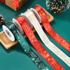 10Yards 25mm Christmas Polyester Ribbon Merry Christmas Decoration DIY Cake Bouquet Gift Box Packaging New Year Party Supplies